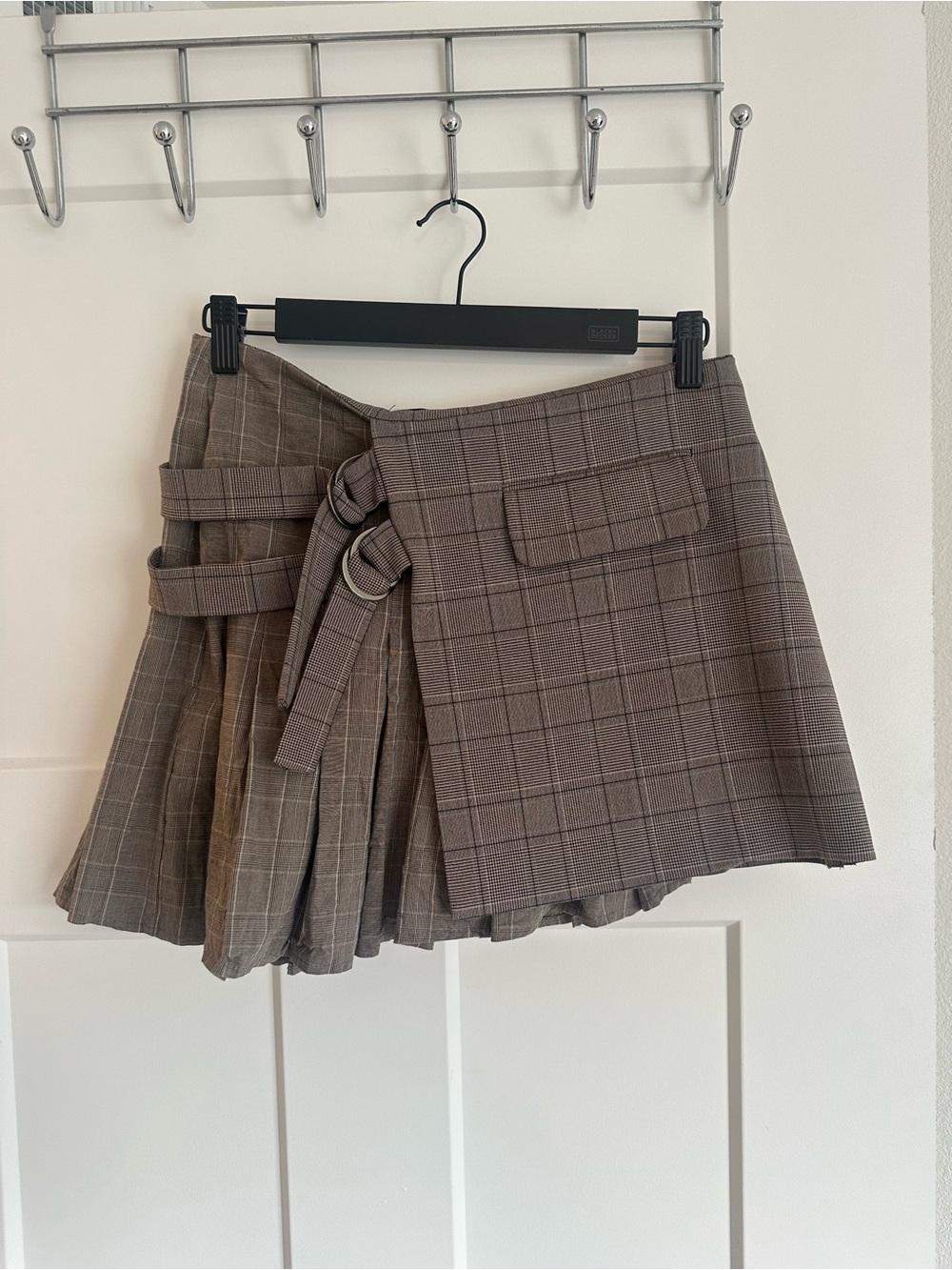 Zara Asymmetrical Plaid Mini Skirt